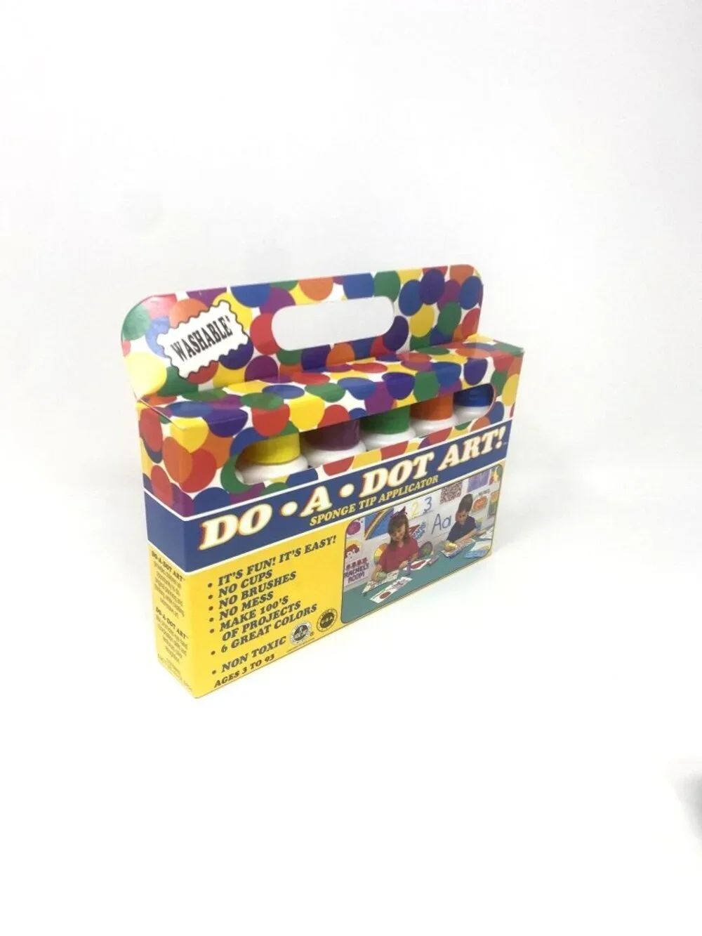 Do A Dot Art! Markers 6 Pack Rainbow Washable Paint Markers Sponge Applicator